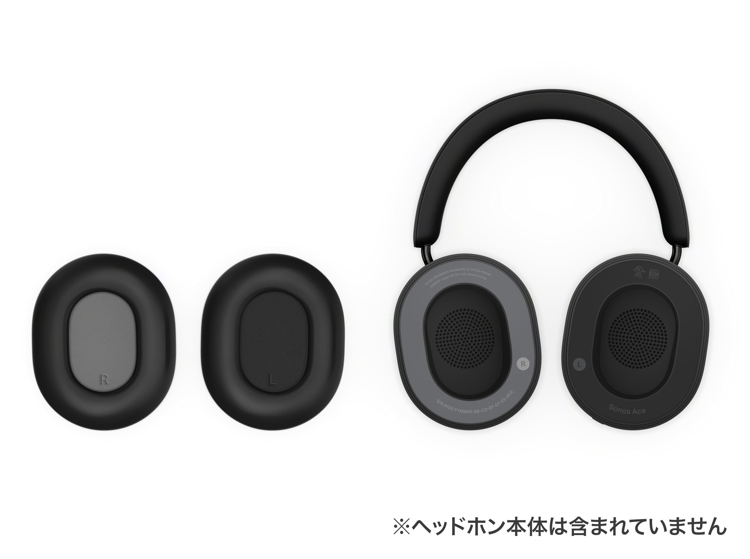 【美品】Sonos Ace ワイヤレスヘッドホン ブラック + イヤーパッド Amazon.co.jp: Sonos ソノス Ace 交換用イヤーパッド Ear Cushion